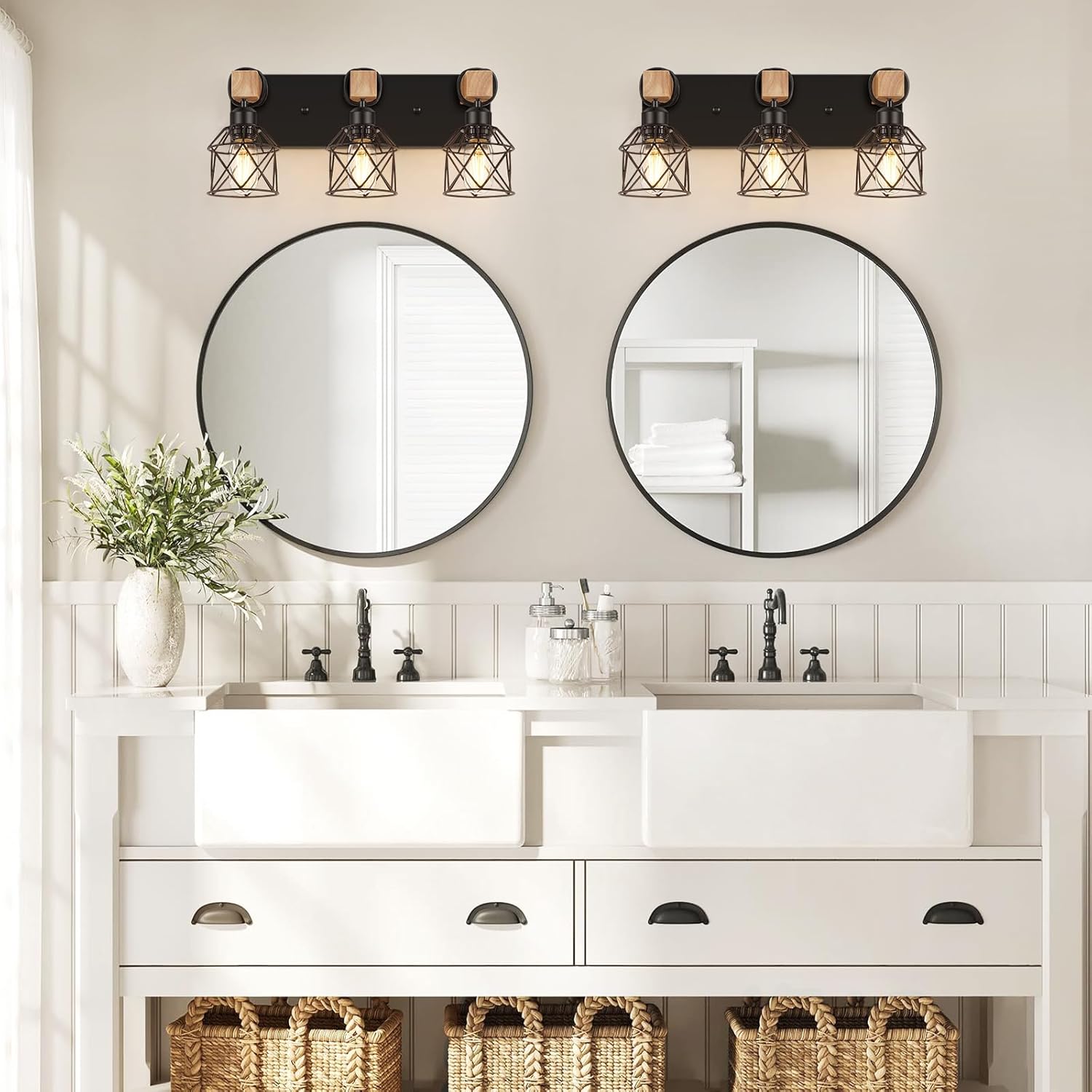 3-Light Farmhouse Vanity Light