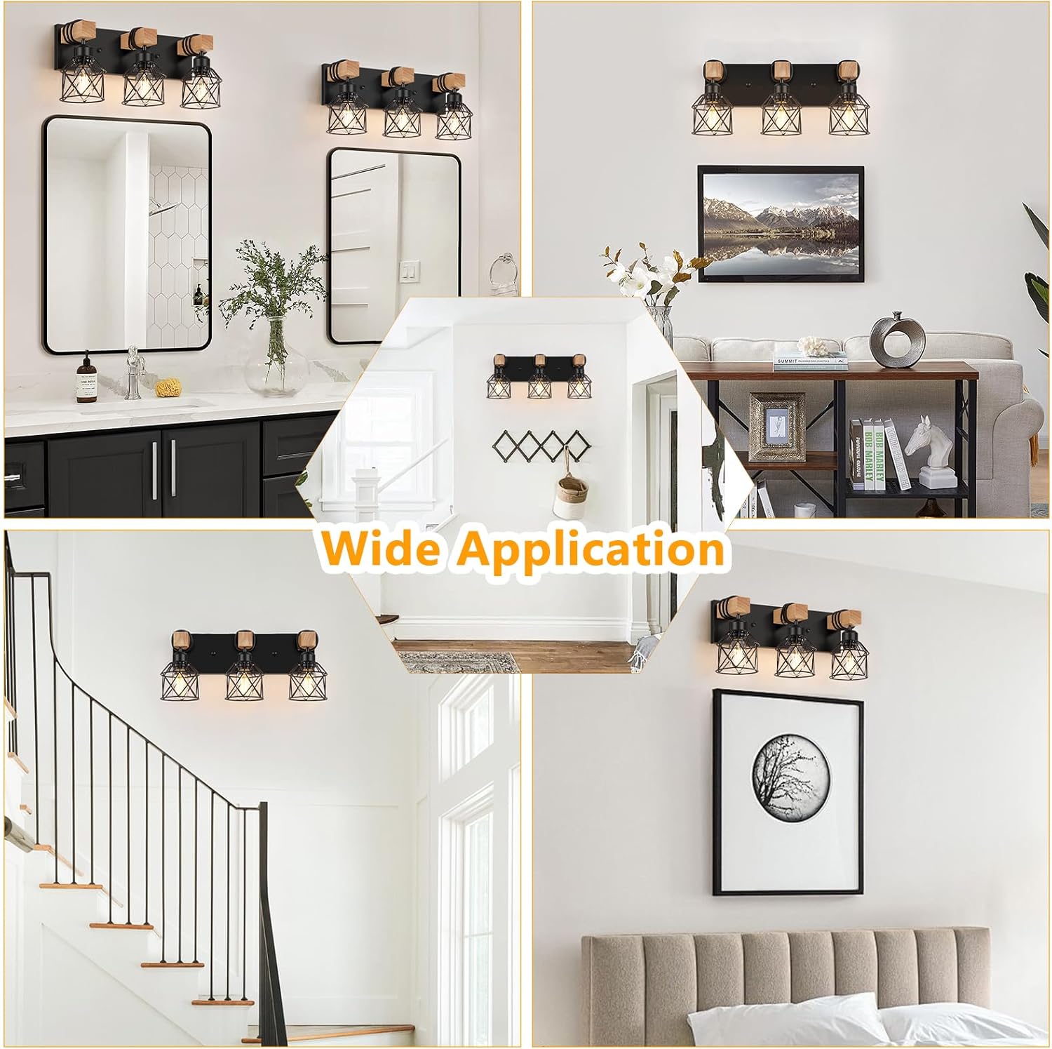 3-Light Farmhouse Vanity Light
