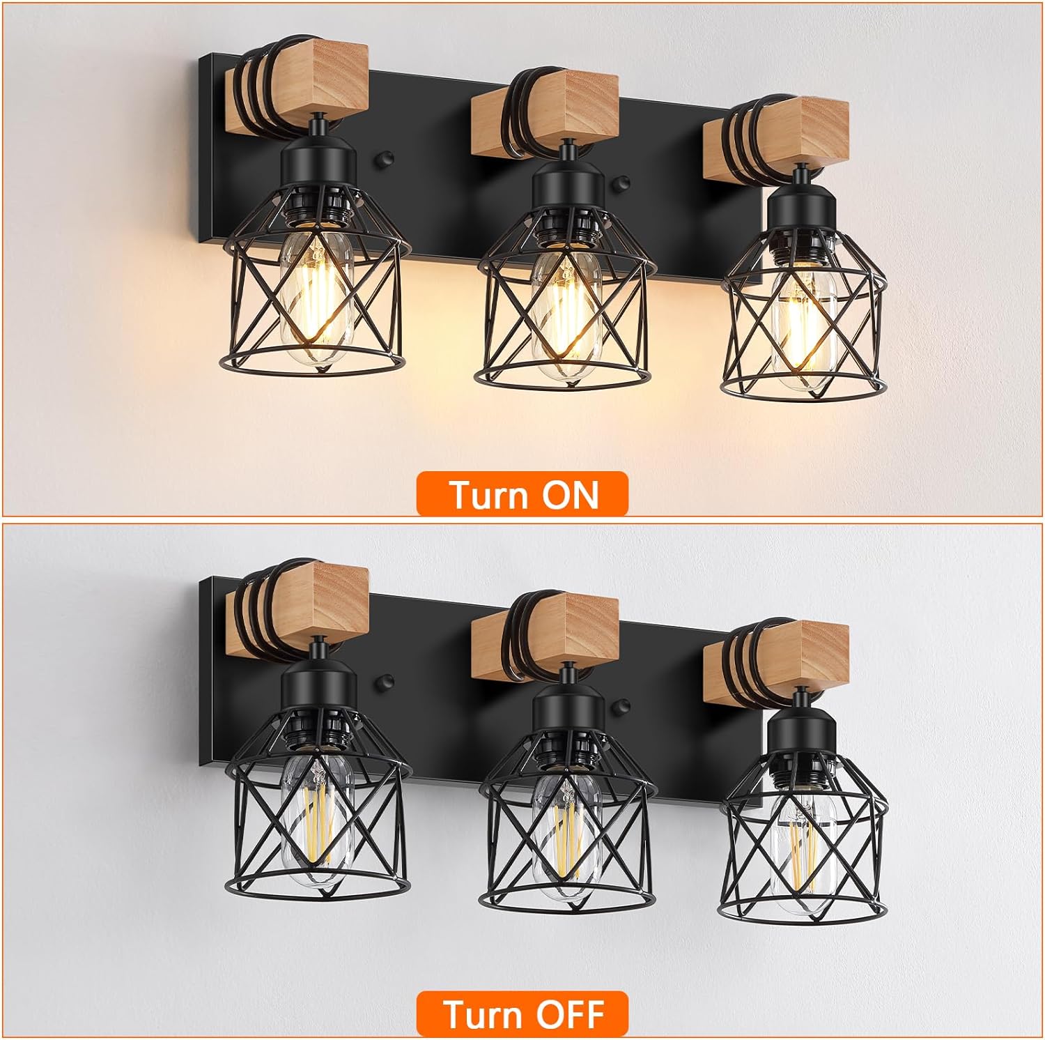 3-Light Farmhouse Vanity Light